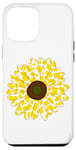 Coque pour iPhone 12 Pro Max Modèle d'impression de vache jaune - Fleur Modèle de vache