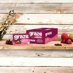 Graze Oat Flapjacks Cherry Bakewell Oat Boosts Healthy High Fibre Snacks 9 Pack