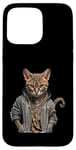 Coque pour iPhone 15 Pro Max Orange Bengale Chat Voyou Chat Gangster Chat Gangster Life