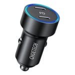 Choetech car charger 2x USB Type C Power Delivery 3.0 QuickCharge 3.0 AFC 36W 2.4A black (C0054)