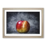 Big Box Art Apple Fruit Painting Framed Wall Art Picture Print Ready to Hang, Oak A2 (62 x 45 cm)