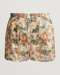 Sunspel Printed Woven Cotton Boxer Shorts Parchment Floral