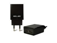 2xUSB 2A network charger black