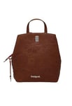 Desigual Accessoires PU Backpack, Mini Sac à Dos en polyuréthane Femmes, Marron, Einheitsgröße