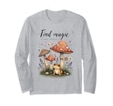 Vintage Find Magic In Small Moments Cottagecore Mushrooms Long Sleeve T-Shirt