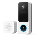 AOSU Wireless Video Doorbell Camera, Head-To-Toe View, 2K HD Smart Door bell with Chime, PIR Motion and Parcel Detection, 2-Way Talk, No Subscription, 2.4Ghz WiFi Easy Connection for Home Security