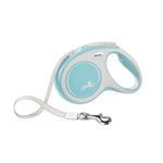 FLEXI Laisse rétractable Confortable pour Chien (Ruban), Ergonomique, Durable et sans nœuds, Laisse de Promenade pour Chiens jusqu'à 15 kg, 4,8 m, Taille S, Bleu/Pastel