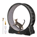 VEVOR Roue d'exercice pour Chat 1100 mm Grande Roue de Tapis Roulant pour Chat Intérieur Roue de Course Tapis Détachable et Taquin pour Chat pour Course Marche Entraînement Convient Plupart des Chats