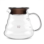 500ml Glass Teapot Coffee Kettle Tea Drip Pot Thickened Heat Resist Water Pot with Handle Lid for Hand Coffee Tea Brewing