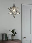 Laura Ashley Star Glass Ceiling Light, Silver