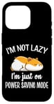 Coque pour iPhone 16 Pro Funny Not Lazy Power Saving Napping Hamster Lover