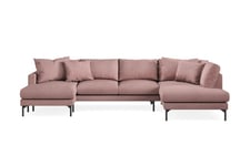 Menard 5-seters U-Sofa - Lilla U-sofa