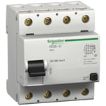 Schneider Electric Acti 9 RCCB-ID Vikavirtasuoja B, 4-napainen 125A, 300mA