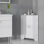 Narrow White Corner Bathroom Floor Cabinet Bathroom Cupboard Storage Unit Shelf