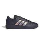 adidas Women's Grand Court Base 2.0 Shoes, Aurora Black/Aurora Black/Shadow Violet, 4 UK