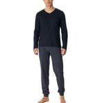 Schiesser Casual Essentials Long Sleeve Pyjamas After Dark bomull 50 Herre