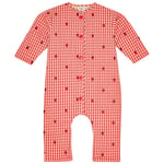 Flöss Molly Onesie Berry Gingham | Röd | 62 cm