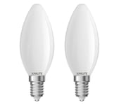 Lot 2 ampoules LED Flamme E14 XANLITE HOME Blanc froid