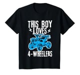 Youth This Boy Loves 4 Wheelers ATV Quad Bike Gift Kids T-Shirt