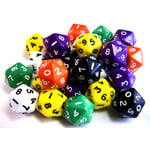 RPG Dice D20 22 mm Terning - 1 stk Tilfeldig farge