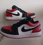 NIKE AIR JORDAN 1 LOW ,,Bred Toe'' SIZE UK 11 EUR 46 (553558 612)