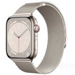 Milanese se metall magnetisk klockarmband, lämplig för Apple Watch-armband iwatch serie 9 3 6 5 SE 7 8 Ultra 2 starlight 38mm/40mm/41mm