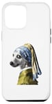 Coque pour iPhone 15 Pro Max Chien avec une perle boucle d'oreille chemise chien drôle
