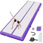 tapis de gymnastique 20cm Haut Tapis Entraînement epais 6M Tapis de Gym Gonflable Piste Gonflable Gymnastique Tumbling Gymnastique avec Pomp a air