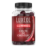 LUXÉOL - Gummies Chute Cheveux - Complément Alimentaire - Aide À Prévenir La Chute - Arômes Naturels Orange & Mandarine - Sans Sucres - Fabriqué En France - Programme 1 Mois - 60 Gummies