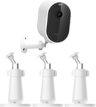 Support Mural de sécurité réglable Compatible avec Arlo Pro,Pro 2,Pro 3,Pro 4,Arlo Pro 5,Arlo Ultra and Ultra 2,Ring Cam,Wyze Cam Pan et Autres avec Trou de vis 1/4""(Q1454)