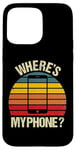 Coque pour iPhone 15 Pro Max Funny Vintage Retro Où est mon téléphone Smartphone Téléphone portable