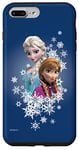 Coque pour iPhone 7 Plus/8 Plus Disney La Reine des Neiges Anna et Elsa Sisters et Flocons de Neige