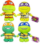 Lot de 4 pcs Teenage Mutant Ninja Turtles Soft Velboa Peluche Bodz 28cm S-328