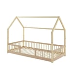 Lit cabane avec barrière Ludique Rose 90x190 - Laïba Kids