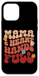 iPhone 12 mini Mama Heart Hands Full Retro Floral Typography Case