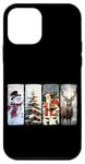 iPhone 12 mini Retro Christmas Tree Vintage Santa Claus Snowman Reindeer Case