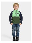 Didriksons Monte Kids Half Button 4-Green, Green, Size 3-4 Years