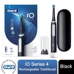 Oral-B iO4 Electric Toothbrush with Toothbrush Head & Travel Case, Black