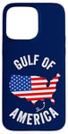 Coque pour iPhone 15 Pro Max Golfe des États-Unis Amérique Carte drôle Golfe du Mexique Drapeau USA 4 juillet