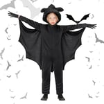 Aomig Cape de Chauve-Souris avec Capuche pour Costume Enfant, Déguisement de Chauve-Souris Vampire, Ailes de Chauve-Souris Cape Parfait pour le Cosplay de Fête sur le Thème du Carnaval D'halloween