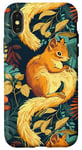 Coque pour iPhone X/XS Jaune Bohemian Tropical Squirrels Just Wanna Have Fun Phone