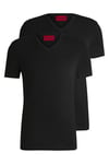 HUGO Mens V Two V-Neck T-Shirts in Stretch Jersey