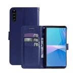 Lommebokdeksel 3-kort Sony Xperia 10 III  - Mørke blå