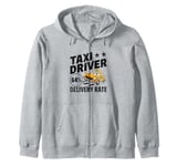 Taxi Driver Delivery Rate Cab Taxis Drivers Zip Hoodie