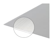Plaque polycarbonate alvéolaire 4mm - Coloris Translucide - Largeur 105 cm, Longueur 2 m - Translucide