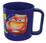 Fun House 005474 Disney Cars Mug/Tasse Micro-Ondable pour Enfant Polypropylène Bleu 10,5 x 8,7 x 8,2 cm