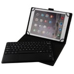 Huawei MediaPad T3 7 - Bluetooth/trådløs Tastatur DANSK layout m/aftagelig læder etui/cover - Sort