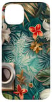 Coque pour iPhone 14 Plus White Pop Art Tropical Magic Book Floral Coffee Books