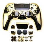 Or Chrome - Ensemble Complet De Manettes Pour Playstation 5 Ps5, Boîtier Chromé, Coque Décorative, Boutons, Kit Mod