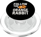 Follow the Orange Rabbit - Bitcoin Cryptocurrency Crypto PopSockets PopGrip for MagSafe